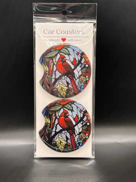 Cardinal Car Coasters