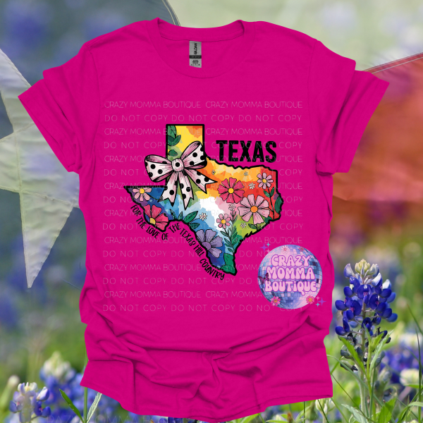 Multi Color Texas with Polka Dot Bow